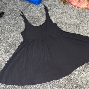 Forever 21 Black flowy dress/cover up with adjustable tie straps